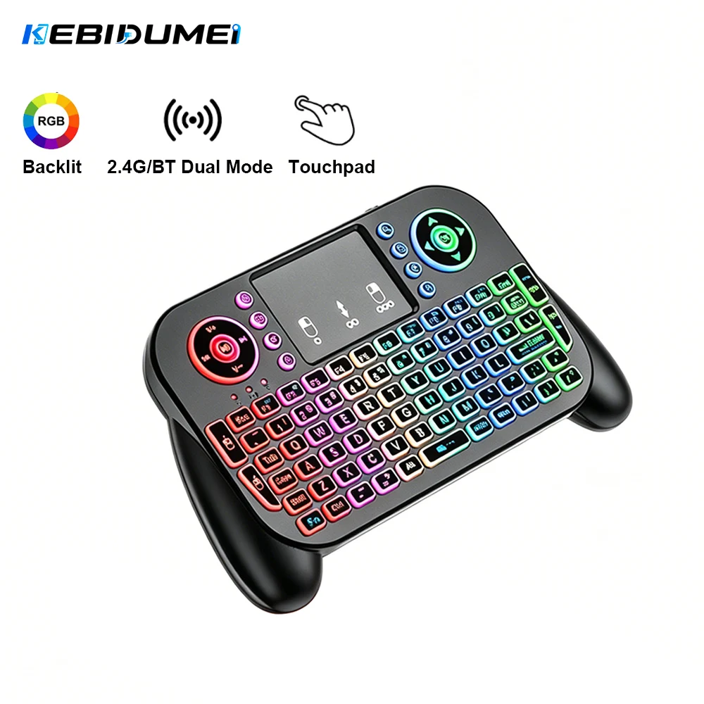 Gaming Console For Smart Tv - KEBIDUMEI RGB Backlit Mini Keyboard with