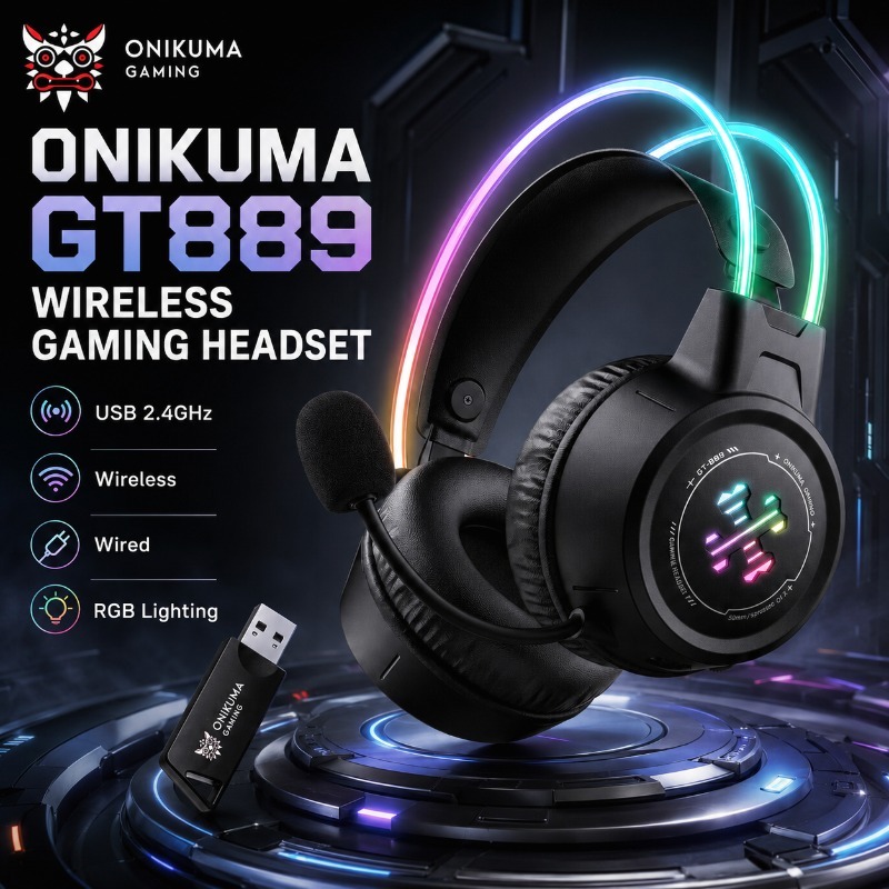 ONIKUMA GT889 Gaming Headphone - đánh giá và giá Gaming Console Apple