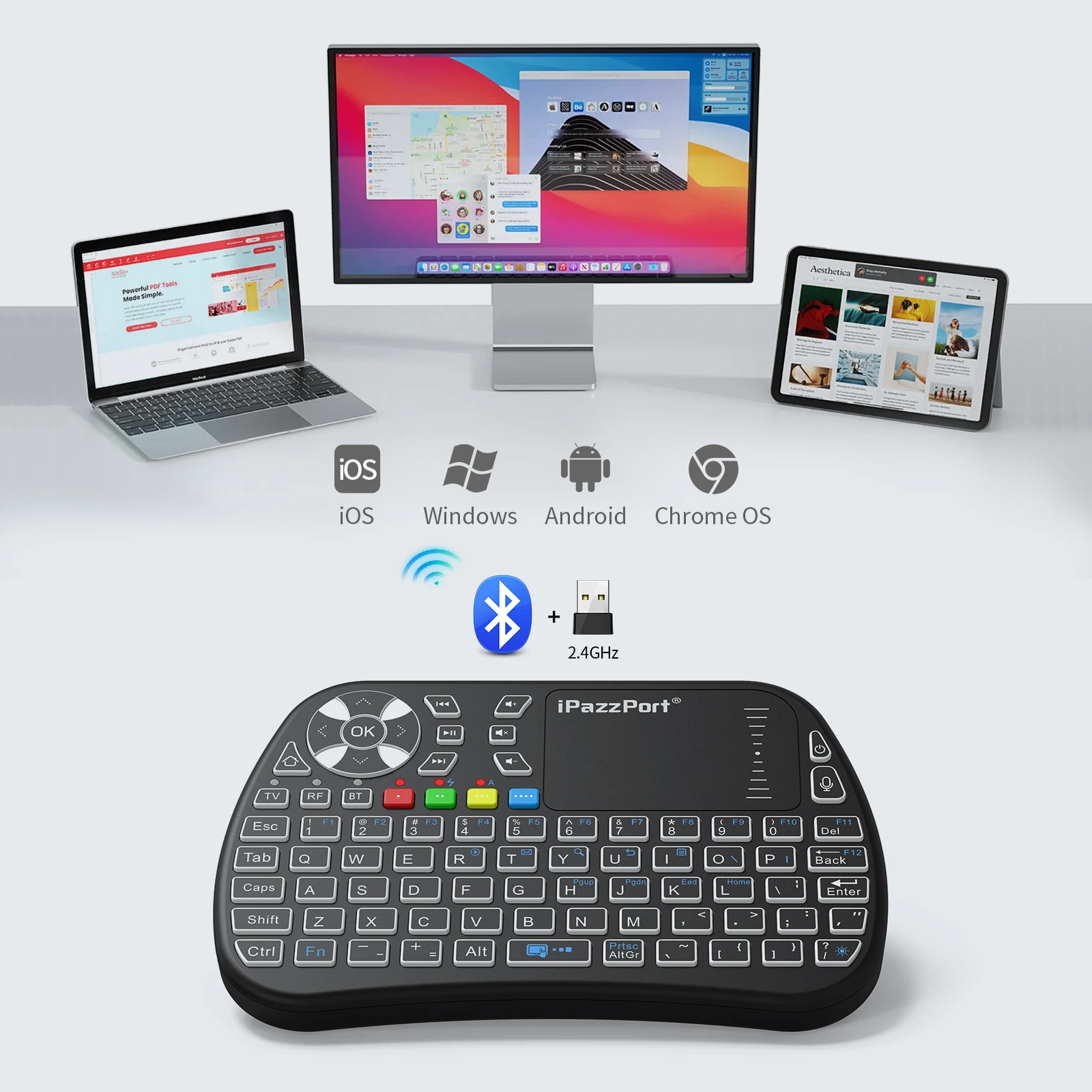 IPazzPort Bluetooth Mini Keybo - đánh giá và giá Gaming Console For Smart Tv