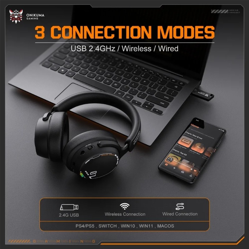 ONIKUMA GT886 Gaming Headset W - đánh giá và giá Gaming Console Apple