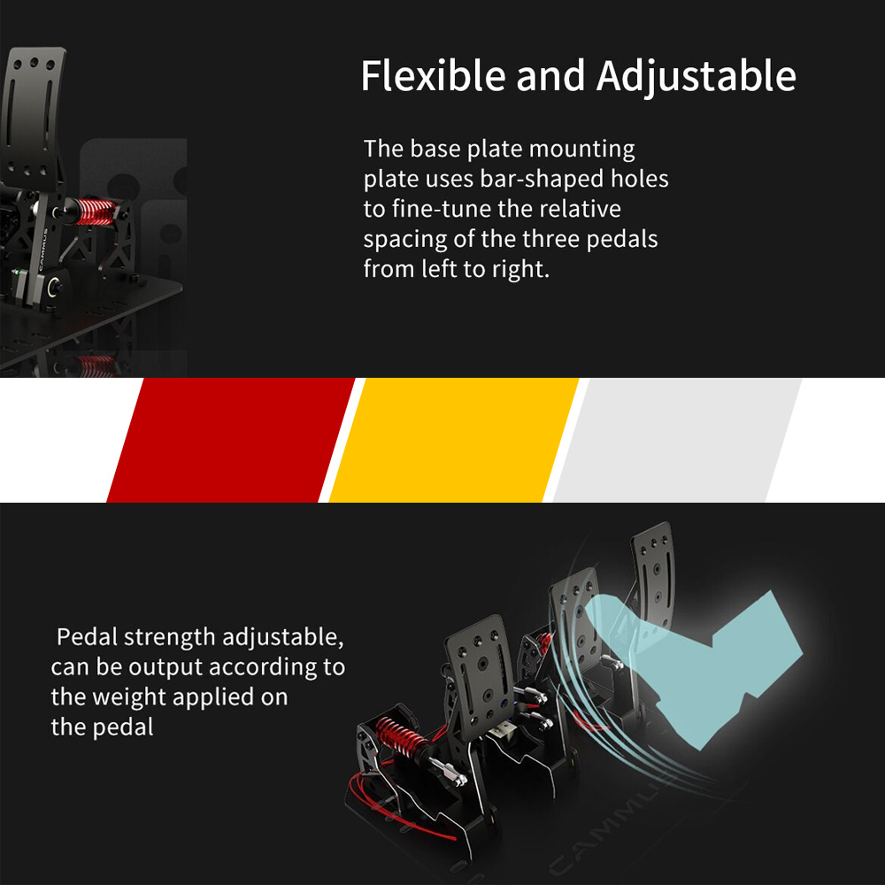 CAMMUS LC100 Load Cell Pedals  - đánh giá và giá Racing Pedal Set